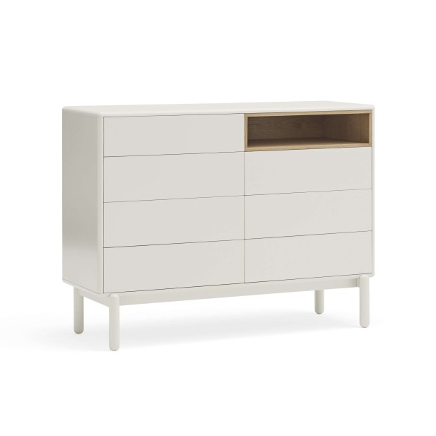 Cómoda CORVO 120x40 cm, DM Crema / Roble - Teulat. Vackart