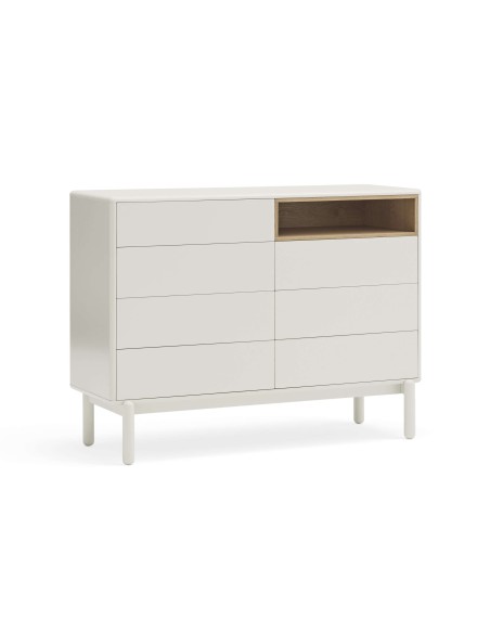 Cómoda CORVO 120x40 cm, DM Crema / Roble - Teulat. Vackart