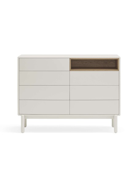 Cómoda CORVO 120x40 cm, DM Crema / Roble - Teulat. Vackart