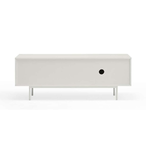 Mueble TV SIERRA 140x40 cm, DM Blanco / Roble - Teulat. Vackart