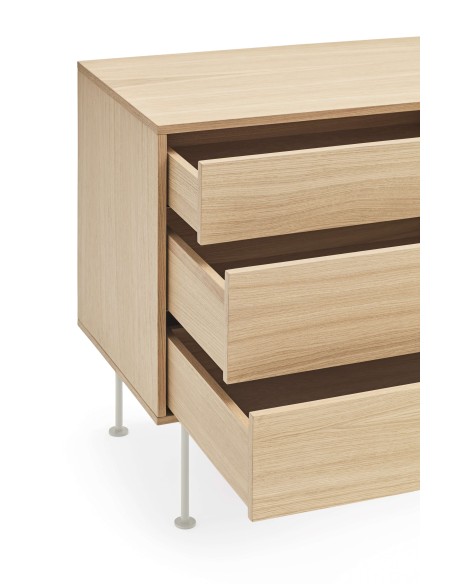 Aparador YOKO 180x45 cm, DM Crema / Roble  - Teulat. Vackart