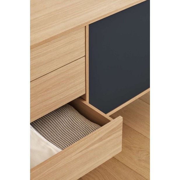 Aparador YOKO 180x45 cm, DM Gris Antracita / Roble  - Teulat. Vackart Aparador YOKO 180x45 cm, DM Gris Antracita / Roble  - Teulat. Vackart