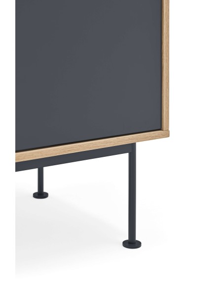 Aparador YOKO 180x45 cm, DM Gris Antracita / Roble  - Teulat. Vackart