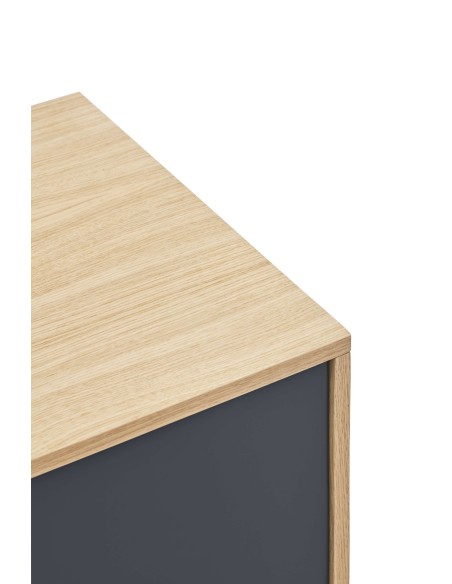 Aparador YOKO 180x45 cm, DM Gris Antracita / Roble  - Teulat. Vackart