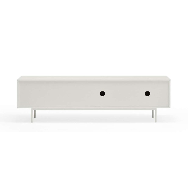 Mueble TV SIERRA 180 cm, DM Blanco / Roble - Teulat. Vackart