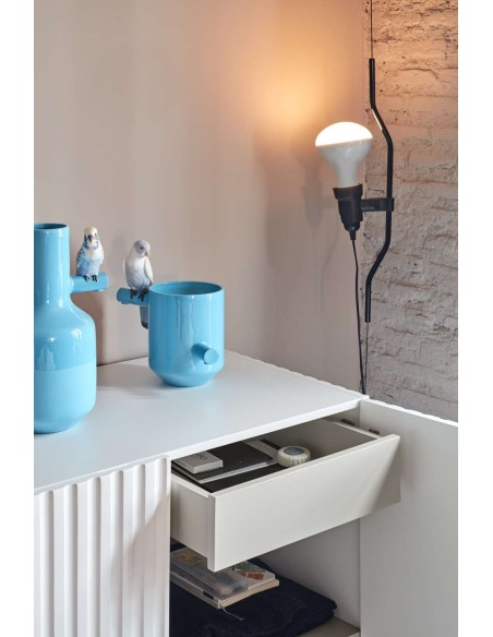 Aparador DORIC 92x120 cm, DM Blanco / Interior Crema - Teulat. Vackart