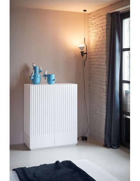 Aparador DORIC 92x120 cm, DM Blanco / Interior Crema - Teulat. Vackart