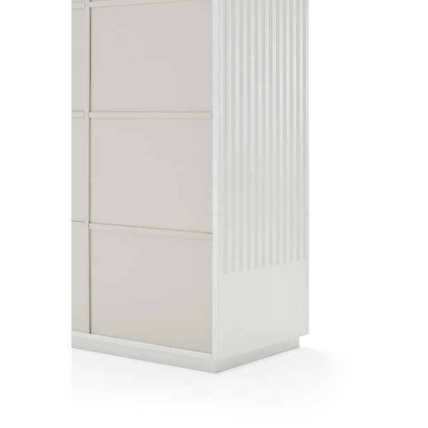 Aparador DORIC 92x120 cm, DM Blanco / Interior Crema - Teulat. Vackart