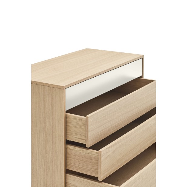 Cómoda YOKO 90x86 cm, DM Crema / Roble - Teulat. Vackart