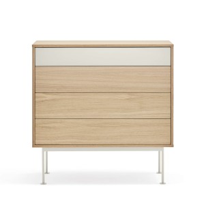 Cómoda YOKO 90x86 cm, DM Crema / Roble - Teulat. Los exclusivos muebles de diseño de Teulat, solo en Vackart tu tienda de diseño online.