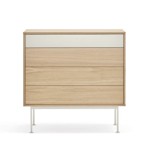 Cómoda YOKO 90x86 cm, DM Crema / Roble - Teulat. Los exclusivos muebles de diseño de Teulat, solo en Vackart tu tienda de diseño online.