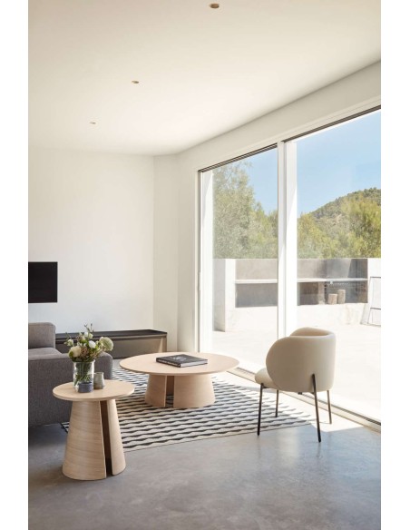 Mesa de Centro CEP Ø110 cm, DM / Fresno Natural Claro - Teulat. Vackart