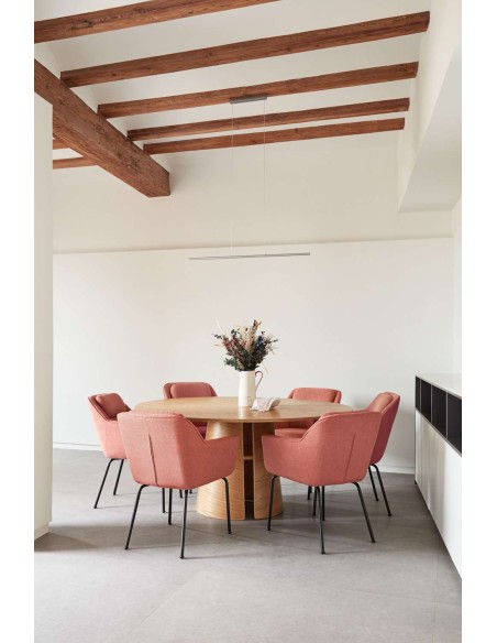 Mesa CEP Ø157 cm de Comedor, DM / Fresno Natural - Teulat. Vackart