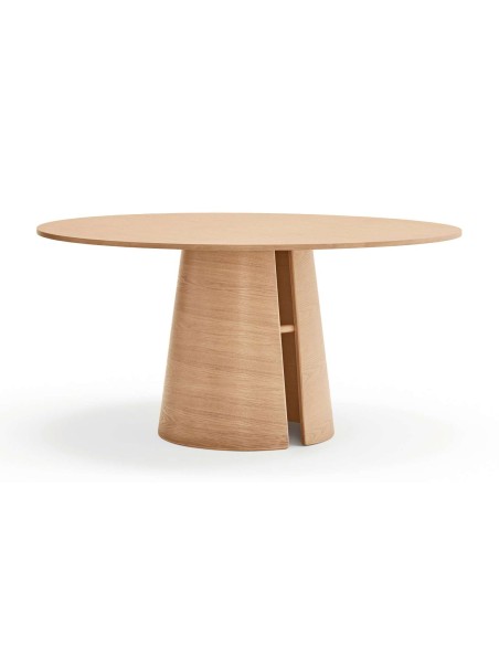 Mesa CEP Ø157 cm de Comedor, DM / Fresno Natural - Teulat. Vackart