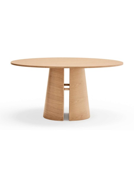 Mesa CEP Ø157 cm de Comedor, DM / Fresno Natural - Teulat. Vackart
