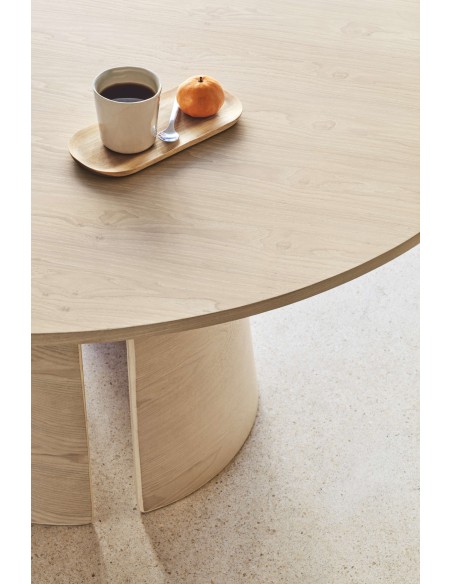 Mesa CEP Ø157 cm de Comedor, DM / Fresno Natural Claro - Teulat. Vackart