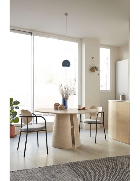 Mesa CEP Ø157 cm de Comedor, DM / Fresno Natural Claro - Teulat. Vackart