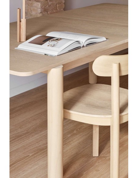 Mesa Extensible ATLAS 160/200 cm de Comedor, Fresno Natural - Teulat. Vackart