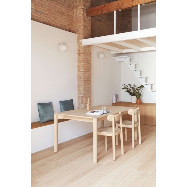 Mesa Extensible ATLAS 160/200 cm de Comedor, Fresno Natural - Teulat. Vackart