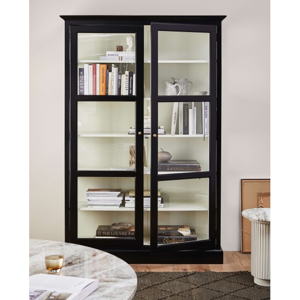 Vitrina CLASSIC 212x142 cm, Madera Negra - Nordal