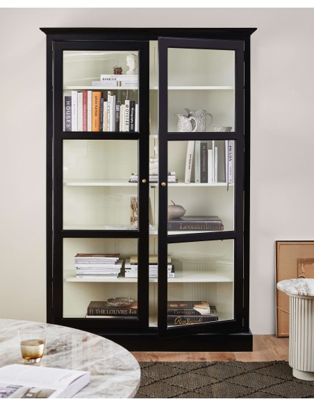 Vitrina CLASSIC 212x142 cm, Madera Negra - Nordal