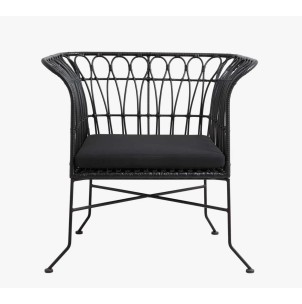 Sillón ALBA, Metal / Textil Negro - Nordal. Los exclusivos sillones de diseño escandinavo de Nordal, solo en Vackart, tu tienda de diseño online.