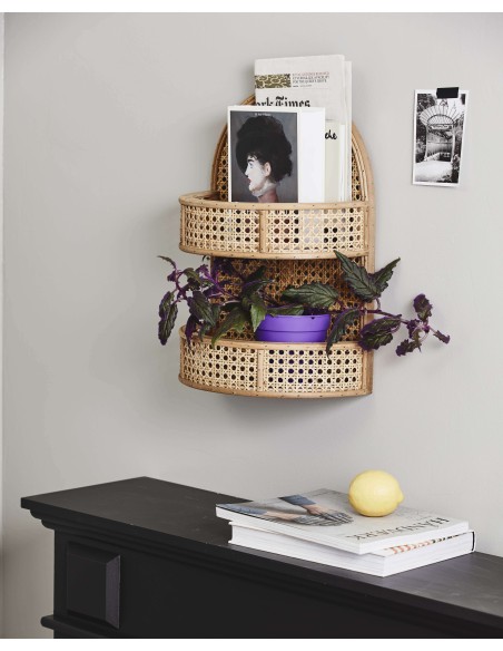 Estantería KUTA, Madera / Ratán Natural - Nordal. Vackart