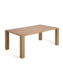 Mesa Deyanira 200x100cm chapa de roble/patas madera maciza de roble - Kave Home