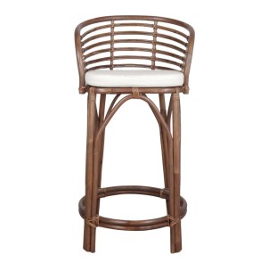 Taburete Alto CLUTTER 75,5 cm, Bambú / Ratán Marrón. Vackart 2