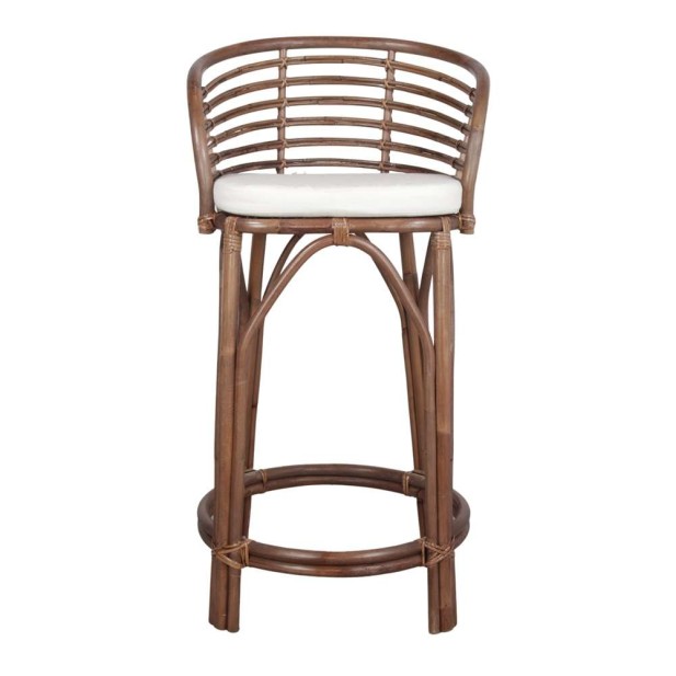 Taburete Alto CLUTTER 75,5 cm, Bambú / Ratán Marrón. Vackart