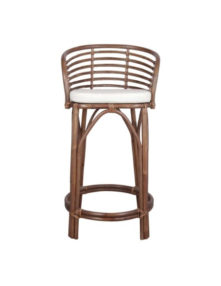 Taburete Alto CLUTTER 75,5 cm, Bambú / Ratán Marrón. Vackart