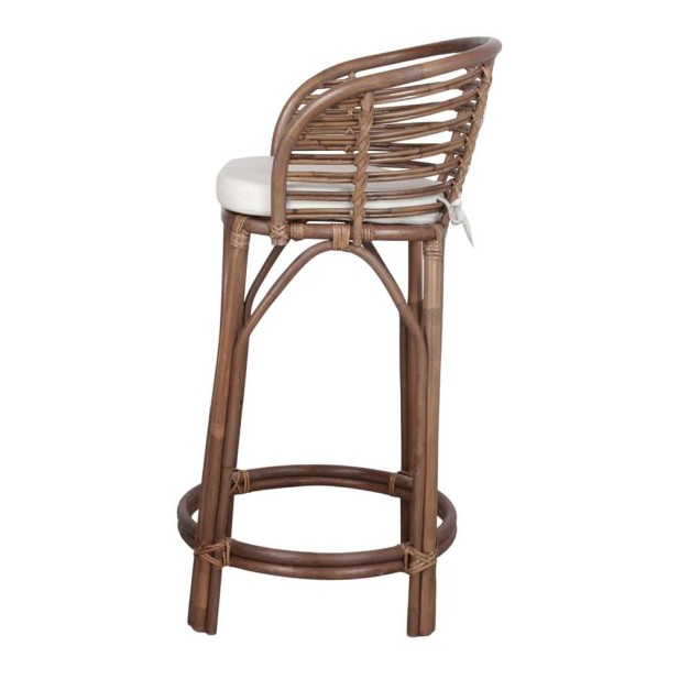 Taburete Alto CLUTTER 75,5 cm, Bambú / Ratán Marrón. Vackart