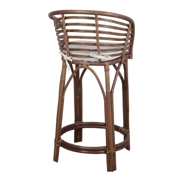 Taburete Alto CLUTTER 75,5 cm, Bambú / Ratán Marrón. Vackart