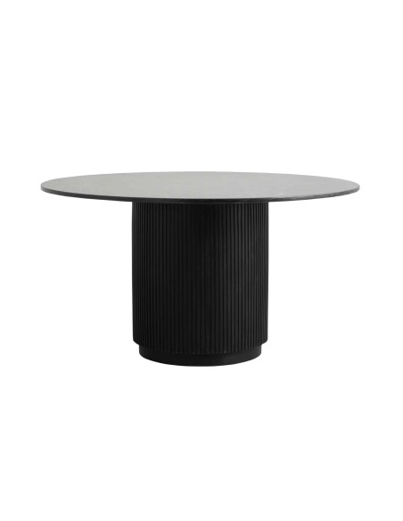 Mesa ERIE Ø140 cm de Comedor, Mango / Mármol Negro - Nordal. Vackart