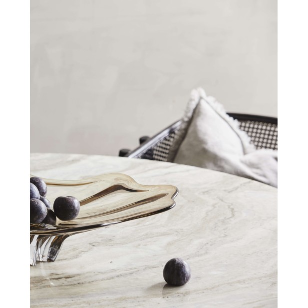 Mesa ERIE Ø140 cm de Comedor, Mango / Mármol Marfil - Nordal. Vackart