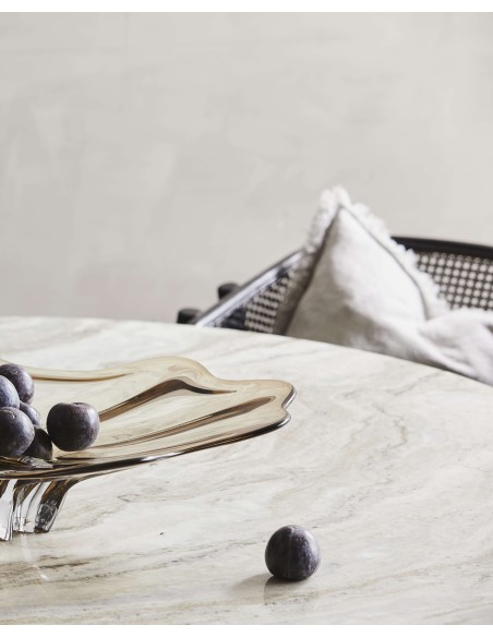 Mesa ERIE Ø140 cm de Comedor, Mango / Mármol Marfil - Nordal. Vackart