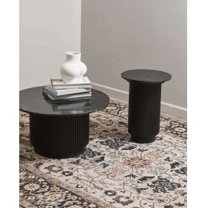 Mesa Auxiliar ERIE Ø75 cm, Mango / Mármol Negro - Nordal. Vackart 2