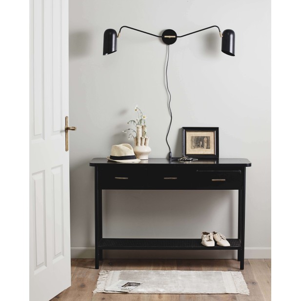 Aplique ERIS 2 Brazos, Metal Negro - Nordal. Vackart