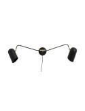 Aplique ERIS 2 Brazos, Metal Negro - Nordal