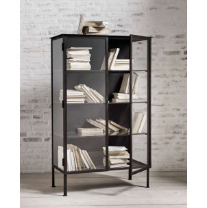 Vitrina OREGON, Metal Negro / Cristal - Nordal. Vackart 2