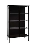 Vitrina OREGON, Metal Negro / Cristal - Nordal