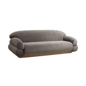 Sofá SOF, Terciopelo Gris - Nordal. Los exclusivos y modernos sofás de diseño escandinavo de Nordal, solo en Vackart, tu tienda de diseño online.