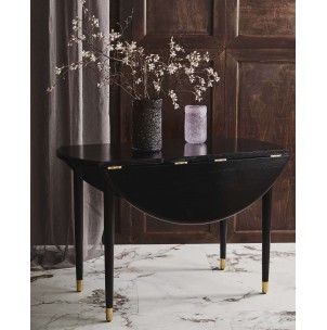 Mesa AHR Ø119 cm de Comedor, Mango Negro / Latón - Nordal. Vackart 2
