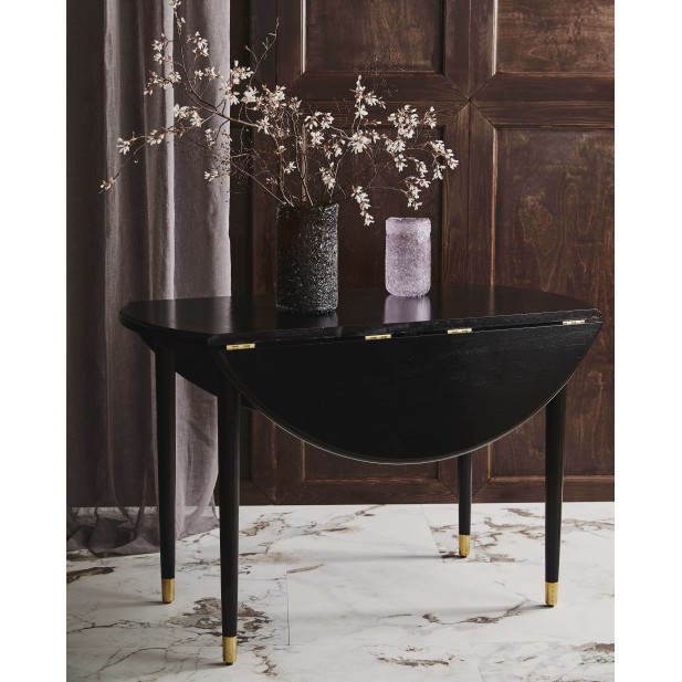 Mesa AHR Ø119 cm de Comedor, Mango Negro / Latón - Nordal. Vackart Mesa AHR Ø119 cm de Comedor, Mango Negro / Latón - Nordal. Vackart