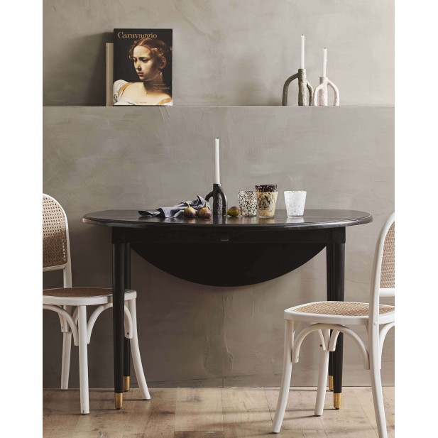 Mesa AHR Ø119 cm de Comedor, Mango Negro / Latón - Nordal. Vackart Mesa AHR Ø119 cm de Comedor, Mango Negro / Latón - Nordal. Vackart