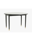 Mesa AHR Ø119 cm de Comedor, Mango Negro / Latón - Nordal
