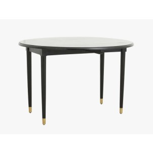 Mesa AHR Ø119 cm de Comedor, Mango Negro / Latón - Nordal. Las exclusivas mesas de diseño escandinavo de Nordal en Vackart, tu tienda de diseño online.