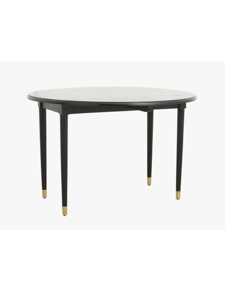 Mesa AHR Ø119 cm de Comedor, Mango Negro / Latón - Nordal. Vackart
