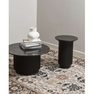 Mesa Auxiliar ERIE Ø40 cm, Mango / Mármol Negro - Nordal. Vackart 2