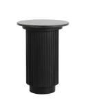 Mesa Auxiliar ERIE Ø40 cm, Mango / Mármol Negro - Nordal